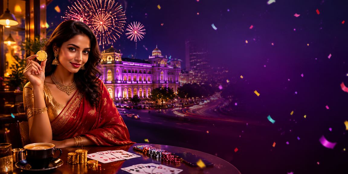 Delhi Connaught Place nighttime scene reflecting Teen Patti enjoyment
